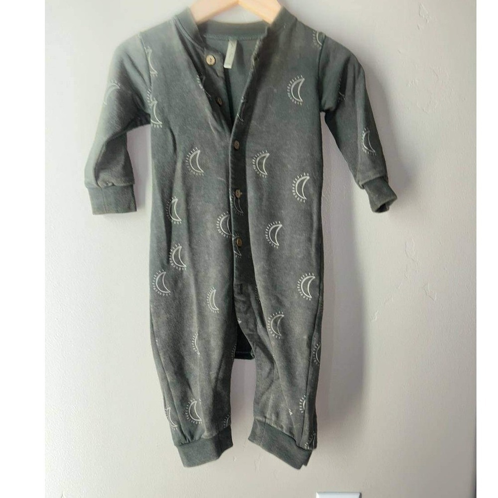 Rylee + Cru Moon Sun Print Coverall 6-12M Scandi Baby Euro Summer Y2k Cozy